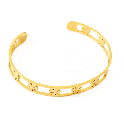 Stainless Steel Crystal Cuff Bracelet Bangle
