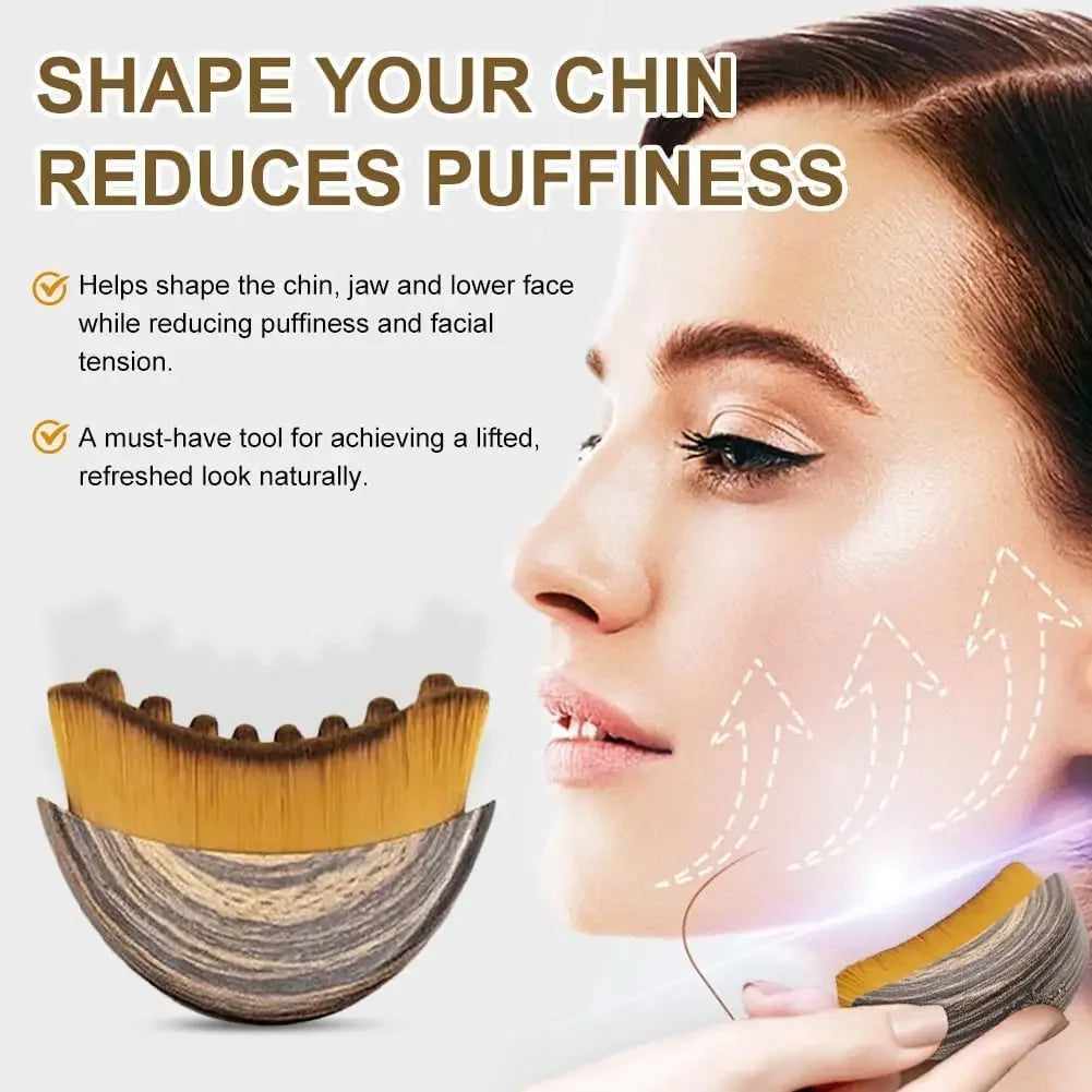 Lymphatic Contour Face Brush — Chin &amp; Jawline Sculpting Massager