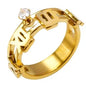 Stainless Steel Ring for Women Inlaid Zircon Rings Waterproof Romantic Fashion Jewelry