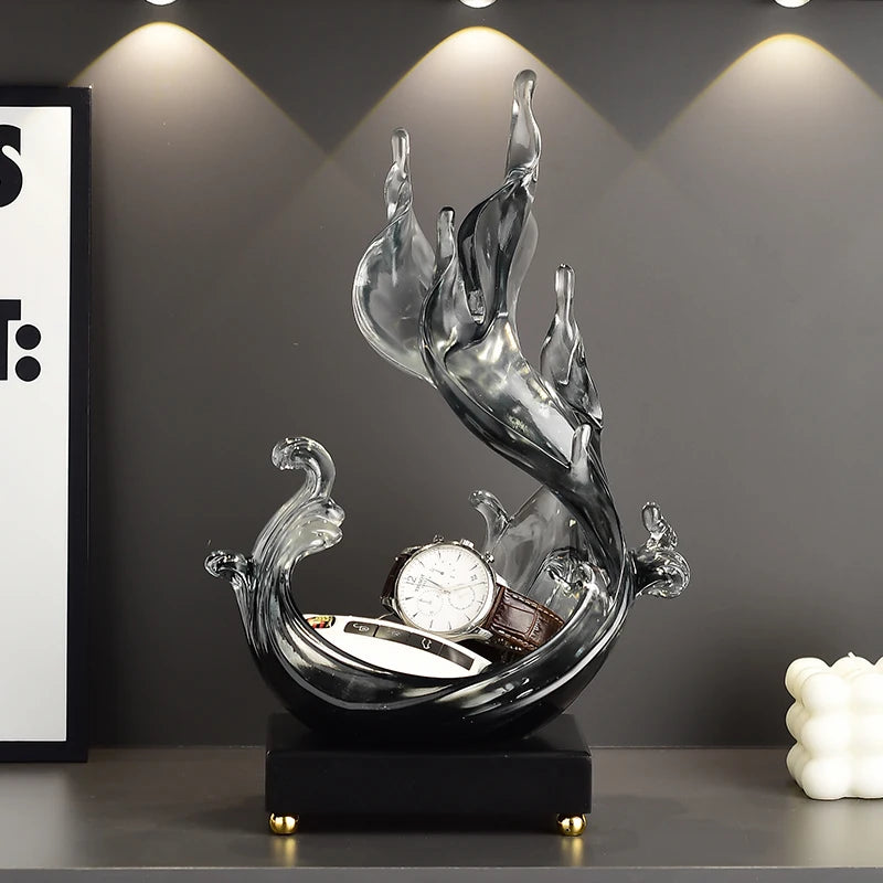 Feng Shui Resin Key Box — Luxury Desk Organizer & Entryway Essential
