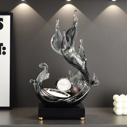 Feng Shui Resin Key Box — Luxury Desk Organizer & Entryway Essential