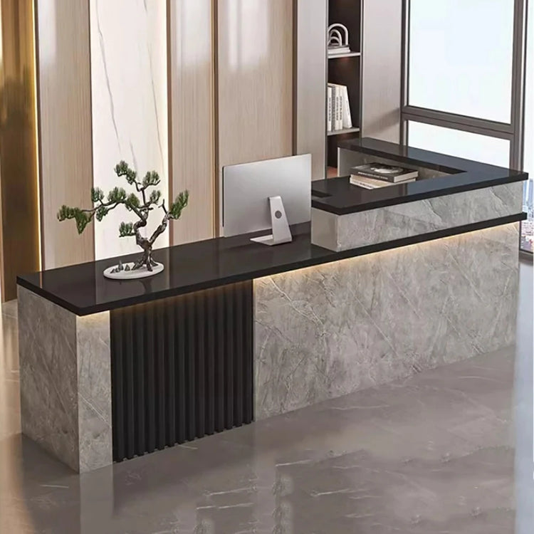 Nordic Luxury Reception Desk with LED Lighting Jonine’s Corner