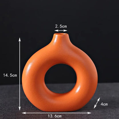 Porcelain Doughnut Vase — For Fresh & Dried Flower Arrangements