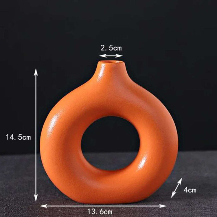 Porcelain Doughnut Vase — For Fresh & Dried Flower Arrangements