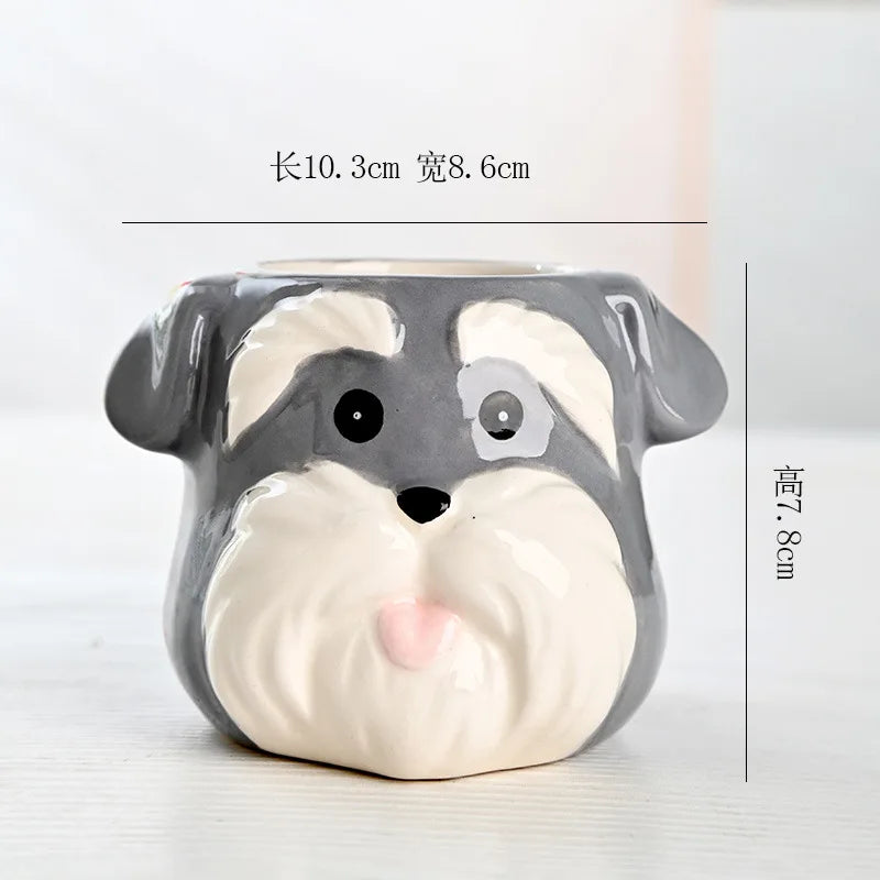 The Little Character — Ceramic Animal Succulent &amp; Plant Pot for Desk or Shelf