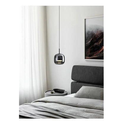 Nordic Glass LED Pendant Lamp — Modern Luxury Hanging Light for Dining Room &amp; Living Room