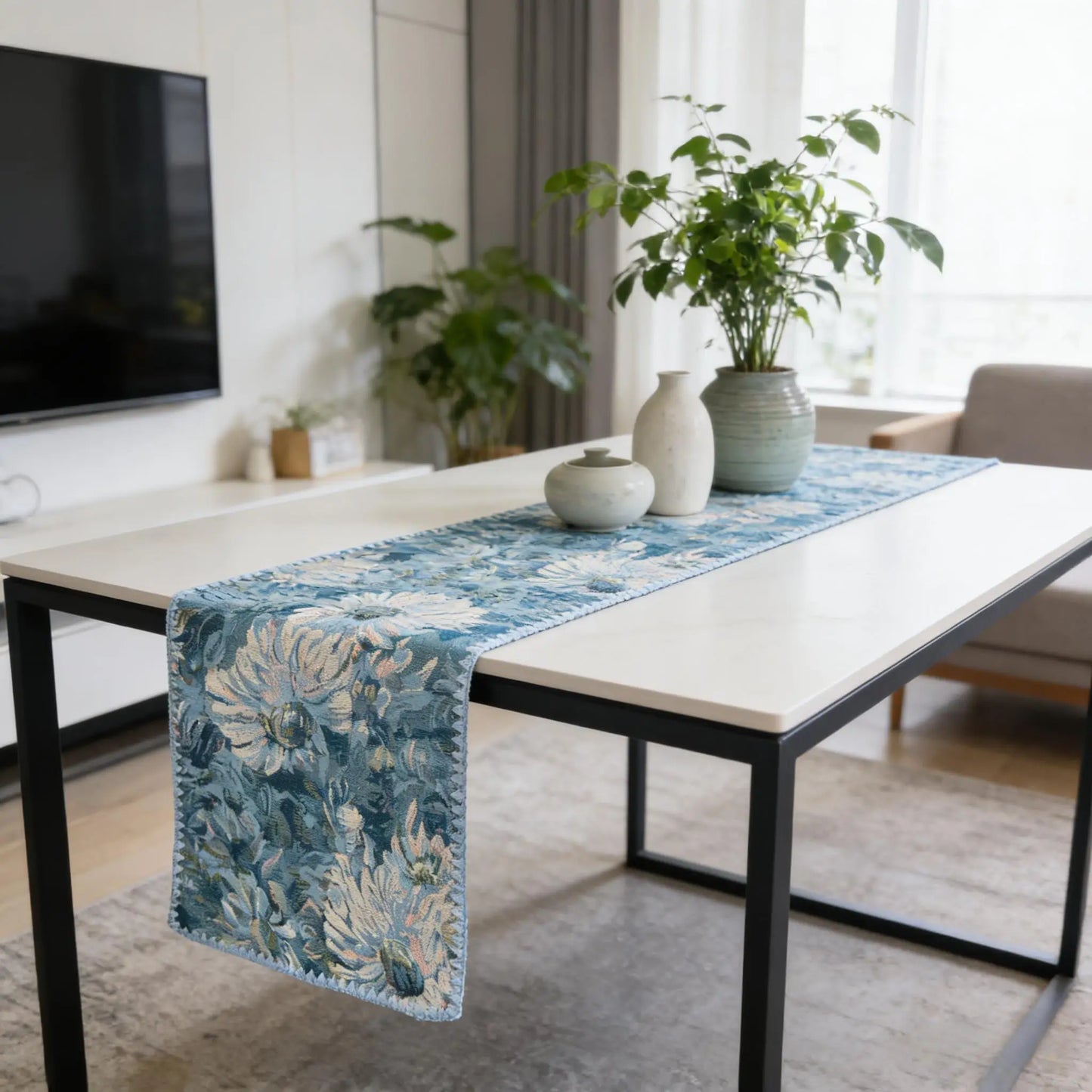 Nordic Cotton Linen Table Runner — Multiple Sizes & Patterns