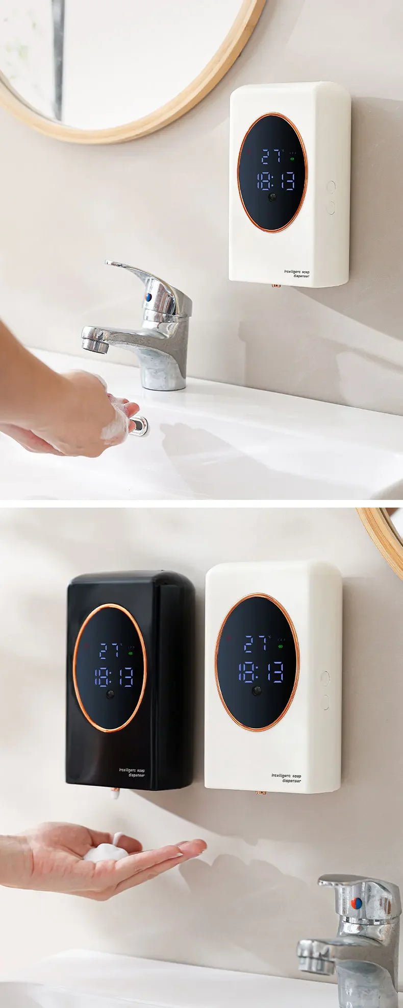 The Touchless Pour — 480ml Smart Foam Soap Dispenser, USB Rechargeable