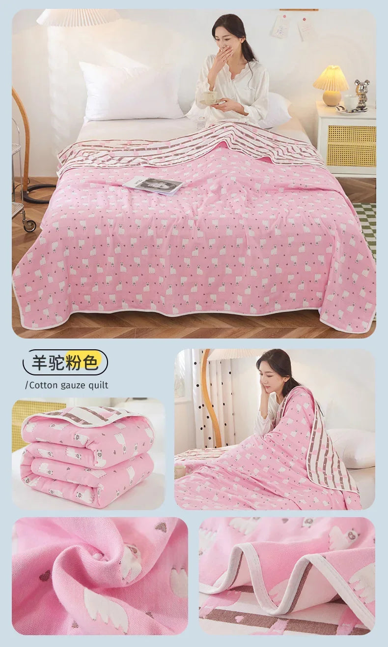 Cotton Gauze Summer Quilt — Plaid