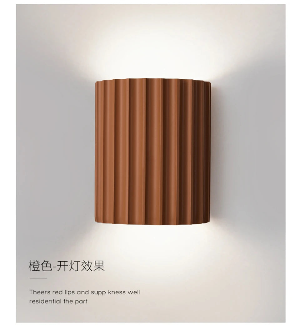 Nordic Macaroon Resin LED Wall Lamp — Sculptural Bedside Glow