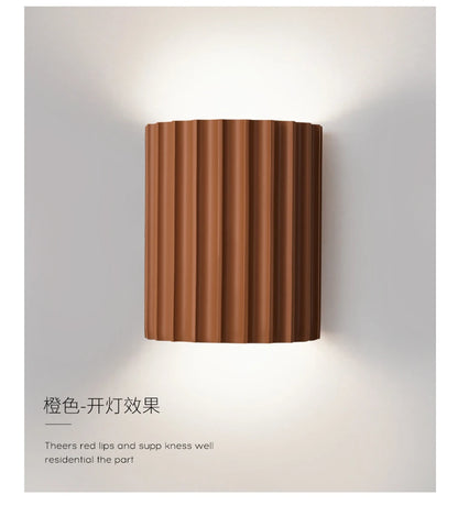 Nordic Macaroon Resin LED Wall Lamp — Sculptural Bedside Glow
