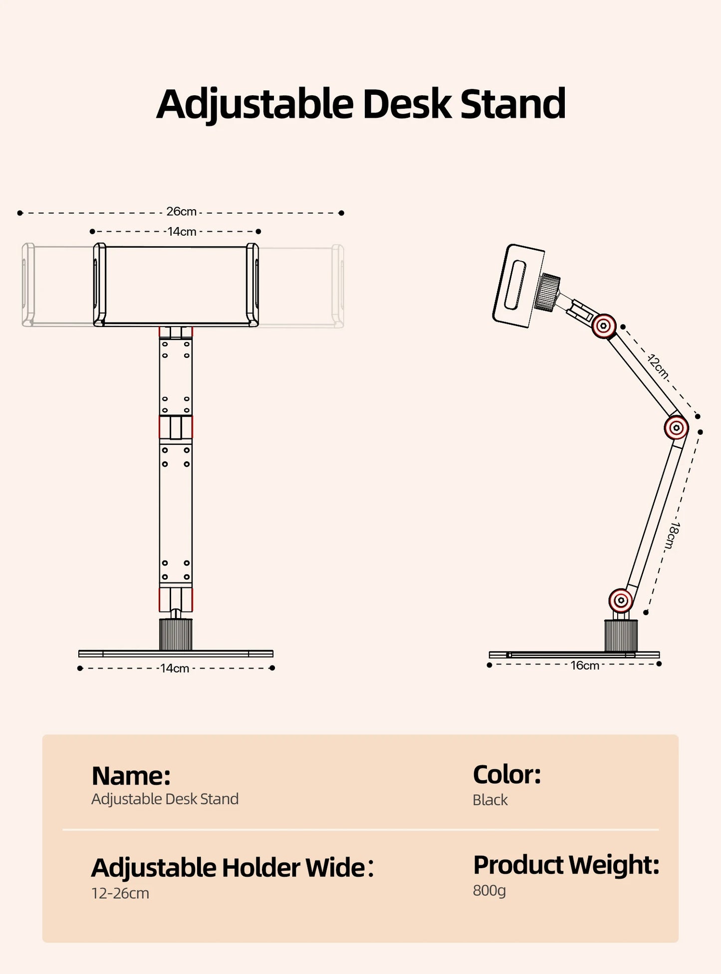 Your Screen, Your Height — Portable Monitor Stand for 15.6–18" Screens