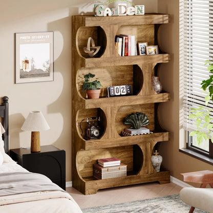 Stories on Display — Tribesigns 71" S-Shaped Bookcase