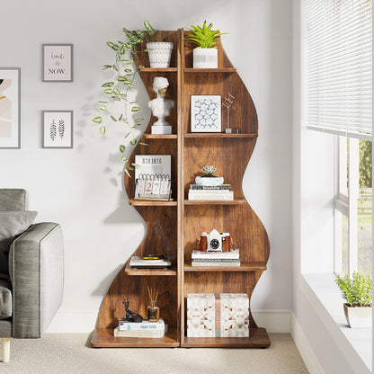 The Corner That Finally Does Something — Tribesigns 5-Tier Wall Corner Bookshelf & Plant Stand