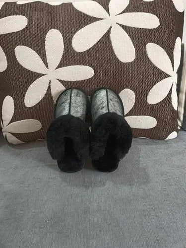 Cloud Underfoot — Natural Sheepskin & Fur Anti-Slip Home Slippers
