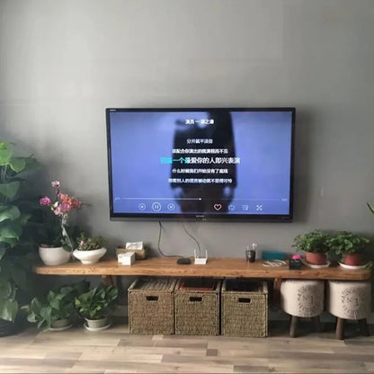 Floating Wood TV Stand — Minimalist Wall-Mounted Cabinet for Living Room & Bedroom