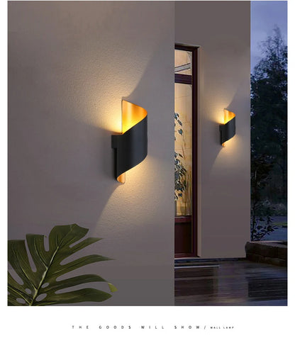 Spiral LED Wall Light — Nordic Modern Indoor & Outdoor Sconce