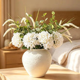 Stone-Texture Round Vase — Large Rustic Centerpiece Jonine’s Corner