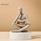 Abstract Thinker Sculpture — Modern Resin Figurine for Bookshelf & Desk Décor