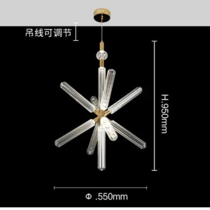 Nordic Luxury Art Glass Chandelier — High-End Pendant Lamp Home Décor