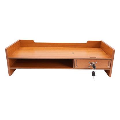 Lift, Store, Organise — Monitor Stand with Drawers, Key Hook & Phone Holder