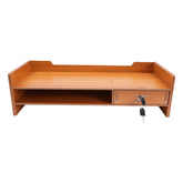 Lift, Store, Organise — Monitor Stand with Drawers, Key Hook & Phone Holder