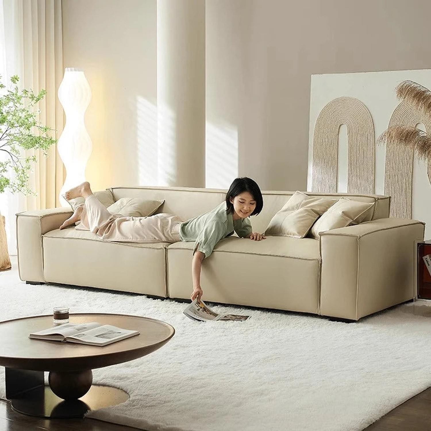 Aesthetic Space-Saving Luxury Sofa — Unique Designer Living Room Seating