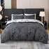Black and White Plant Print Three-Piece Quilt Cover Set (1 Quilt Cover + 2 Pillowcases) Ultra-Soft Breathable Fabric, Skin-Friendly, Comfortable, Breathable, Machine Washable, Suitable for All Seasons, Elegant and Exquisite, Jonine&