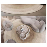 Round Gradient Area Rug — Machine Washable Non-Slip Floor Mat for Living Room & Bedroom