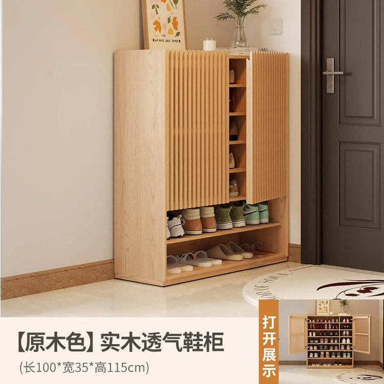 Vintage Luxury Wood Shoe Rack — Space-Saving Entryway Storage Jonine’s Corner
