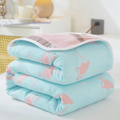 Cotton Gauze Summer Quilt — Plaid