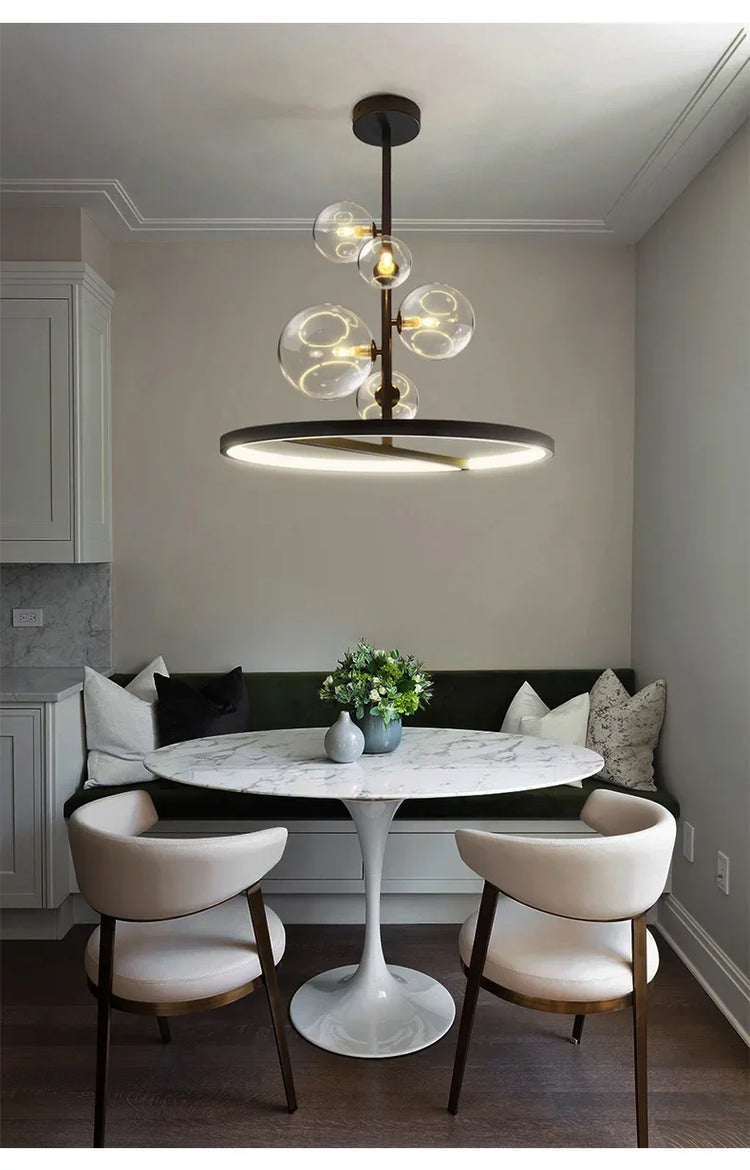 Modern Glass Bubbles Led Pendant Lights for Table Dining Room Kitchen Bar Chandeliers Lamps Home Decor Lusters Lighting Fixture Jonine&