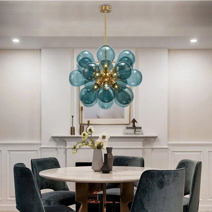 Suspended in Light — Designer Glass Bubble Chandelier for Bedroom &amp; Living Room