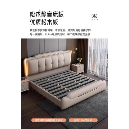 French King Upholstered Bed — Double Lounge Bedroom Frame