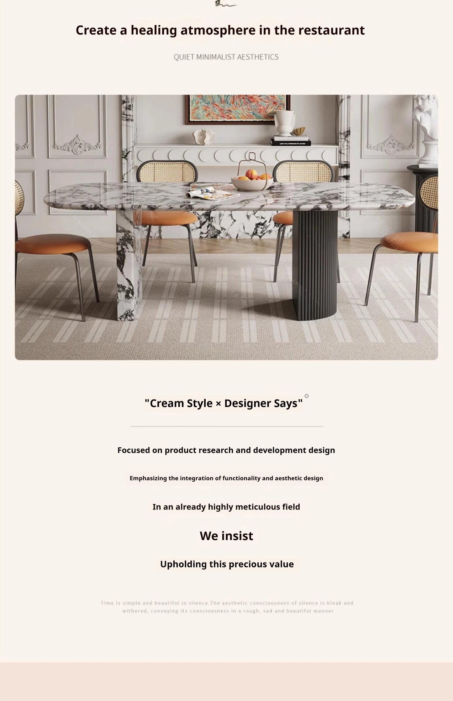 Custom Luxury French Marble Dining Table — Natural Stone