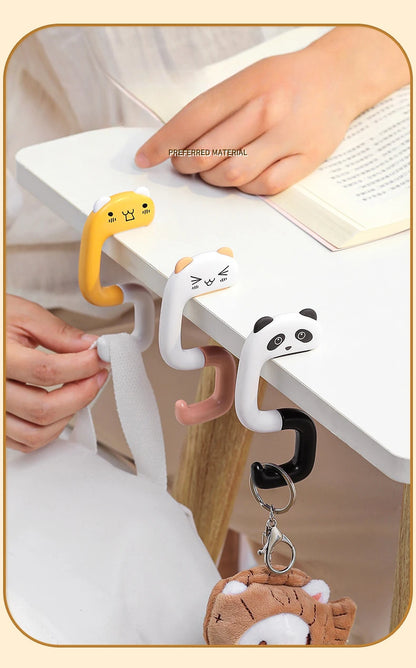 Hang It, Hide It — No-Drill Desk Side Hanging Organizer with Bag Hook