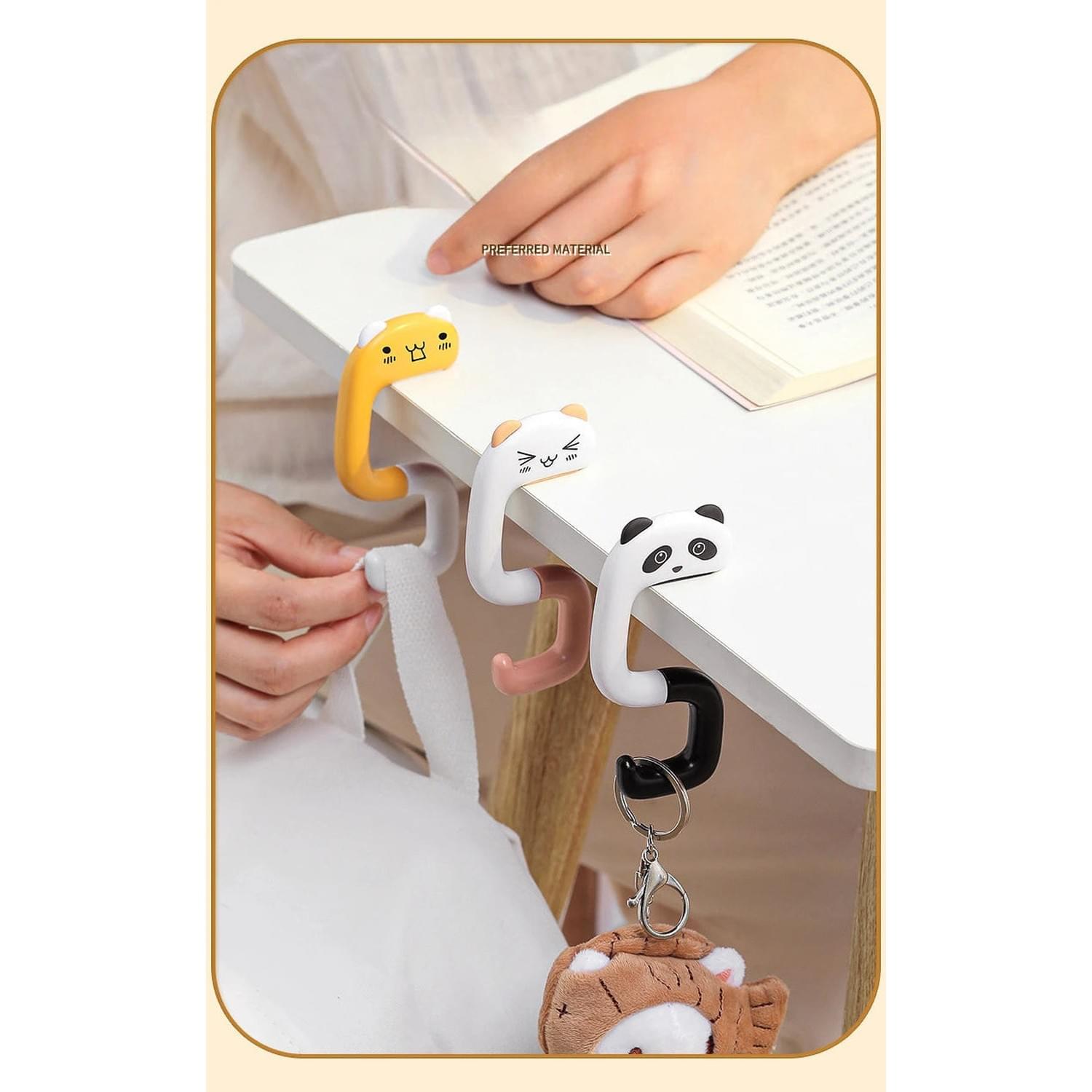 Hang It, Hide It — No-Drill Desk Side Hanging Organizer with Bag Hook