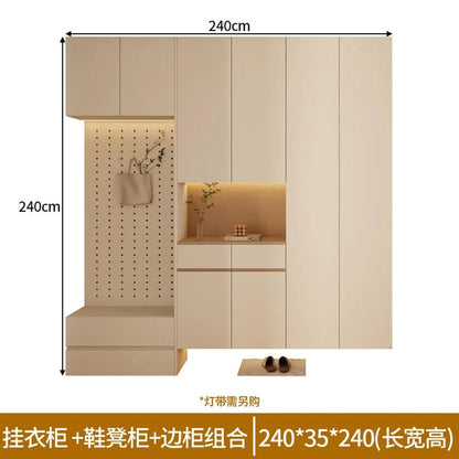 Custom Solid Wood Entryway Shoe Cabinet