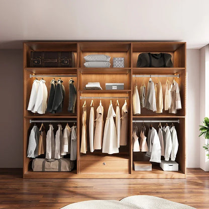 Modern Glass Wardrobe — L-Shaped Corner Closet with Luxury Storage