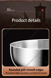 316 Stainless Steel Frying Pan Deepened Wok Non-Stick Skillets Steak Gas Stove Induction Cooker Universal Pan Kitchen Cookware Jonine&