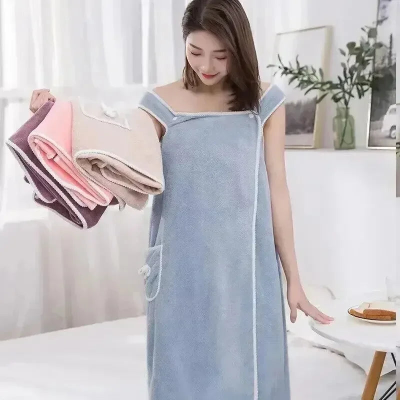Wrap & Go — Wearable Fast-Dry Bath & Beach Towel (140×85cm)