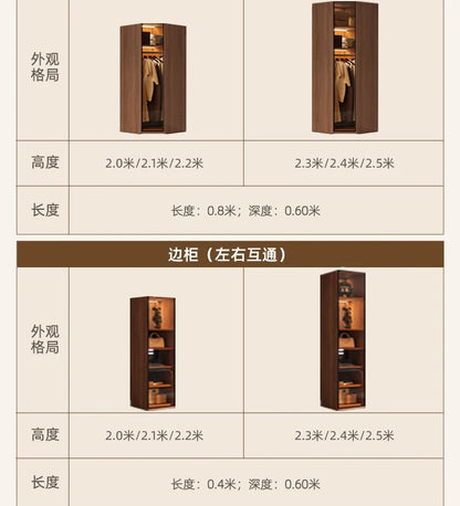Modern Glass Wardrobe — L-Shaped Corner Closet with Luxury Storage