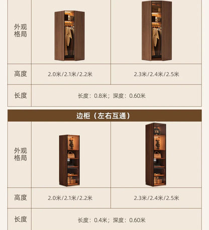 Modern Glass Wardrobe — L-Shaped Corner Closet with Luxury Storage