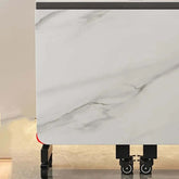 Extendable Dark Luxury Dining Table — Space-Saving with Casters Jonine’s Corner