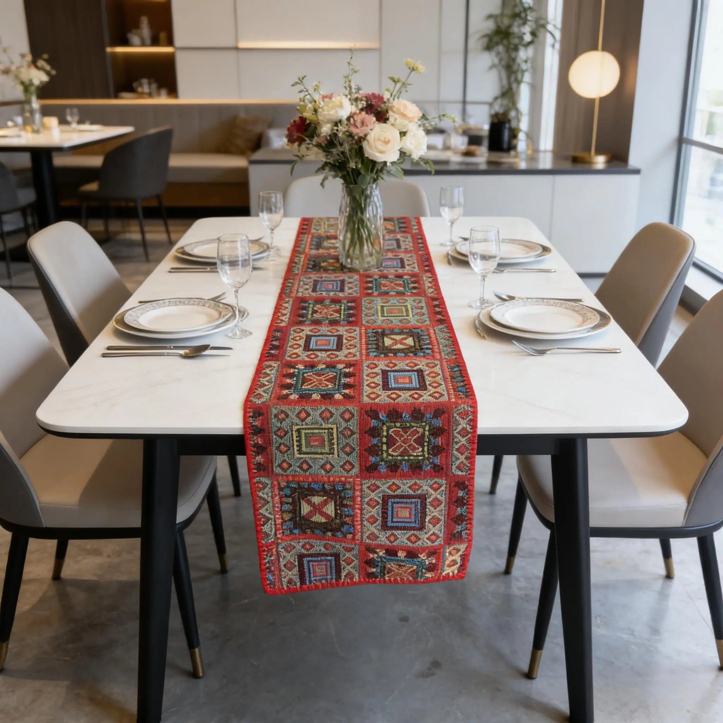 Nordic Cotton Linen Table Runner — Multiple Sizes & Patterns