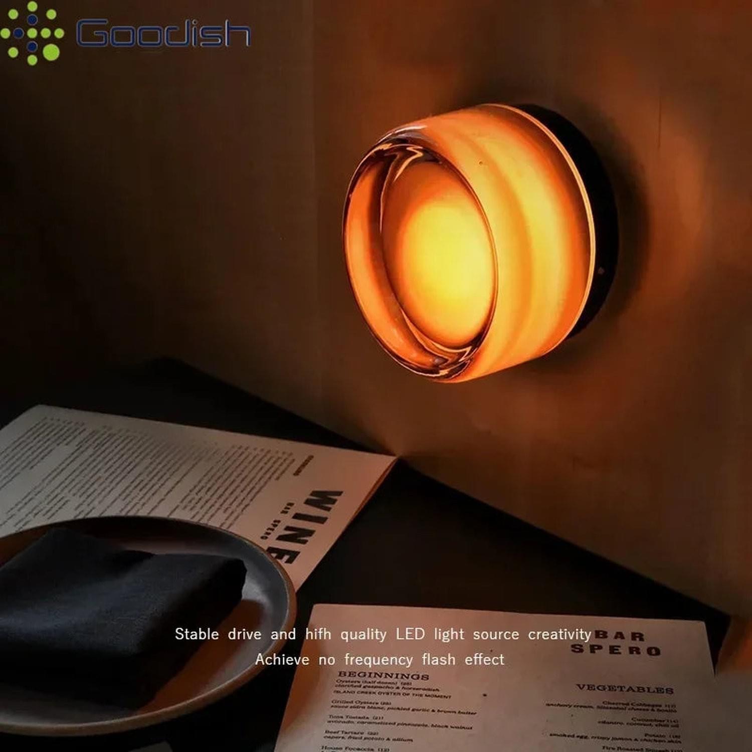Glass Stone LED Wall Sconce
