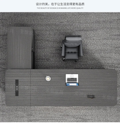 L-Shape Storage Executive Desk