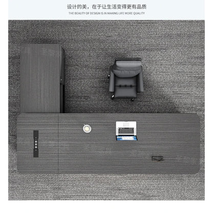 L-Shape Storage Executive Desk