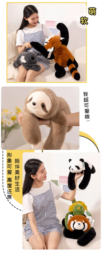 The Room Friend — Long-Arm Forest Animal Plush Pillow