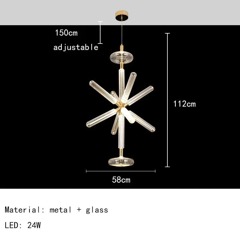 Nordic Luxury Art Glass Chandelier — High-End Pendant Lamp Home Décor